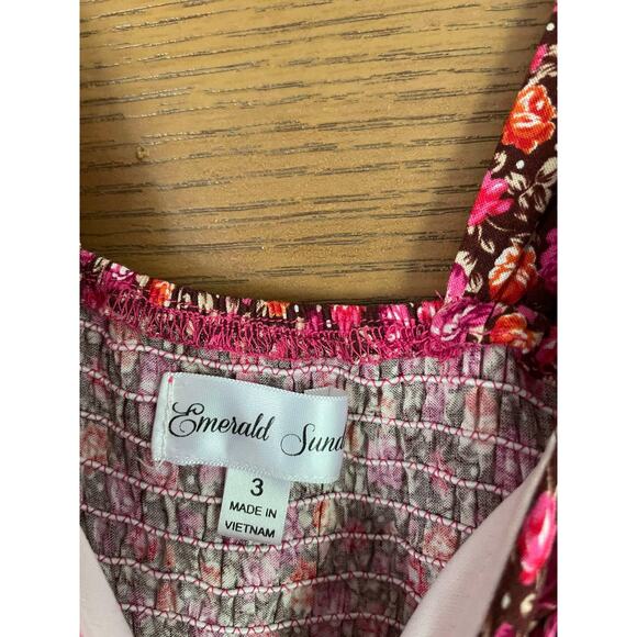 17 Emerald Sunday Size 3 (XS) PTP 16" But Smocked in Back for Extra Stretch - Picture 2 of 4